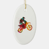 Motocross Dirt Bike Keramisch Ornament (Rechts)