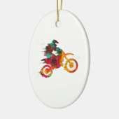 Motocross Dirt Bike Keramisch Ornament (Links)