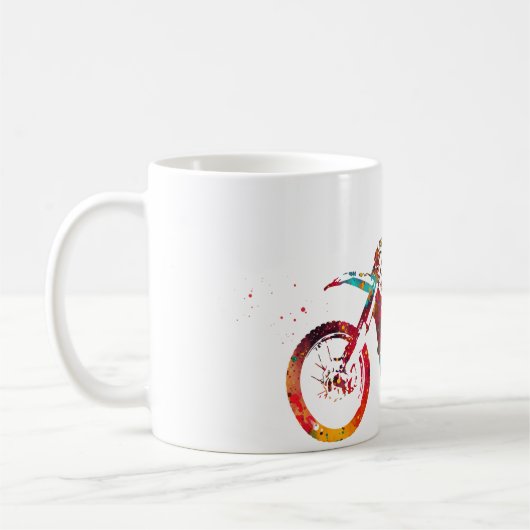 Motocross Dirt Bike Koffiemok (Links)