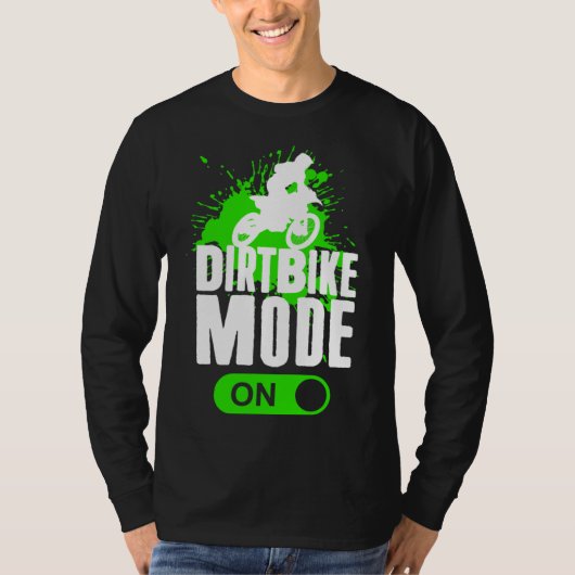 Motocross Dirt Bike Mode op Jeugd Racing T-shirt (Voorkant)