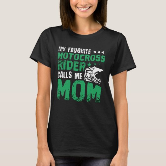 Motocross Dirt Bike Mom T-shirt (Voorkant)