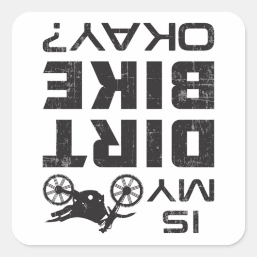 Motocross Dirt Bike Motorcycle Funny Gift Idee Vierkante Sticker (Voorkant)