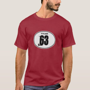 Motocross Dirt Bike Number Bord - wit T-shirt
