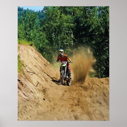 Motocross Dirt-Bike Poster (Voorkant)