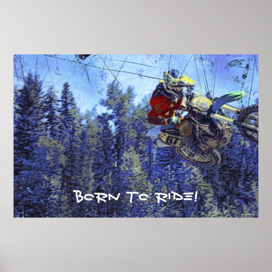 Motocross Dirt-Bike Poster (Voorkant)