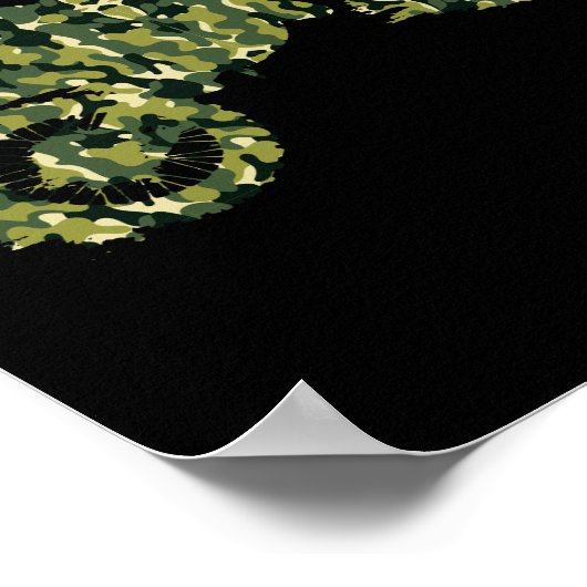 Motocross Dirt Bike Racing Shirt Camouflage Poster (Hoek)