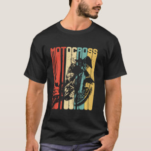Motocross Dirt Bike Rider Retro  motorfiets T-shirt