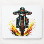 Motocross Dirt Bike Rider With Fiery Trail Extreme Muismat<br><div class="desc">Fuel your love of adrenaline and extreme sports with this bold motocross rider design featuring a dirt bike racer charging forward, leaving a blazing, fiery trail behind. Perfect for motocross enthusiasts, dirt bike racers, off-road riders, and fans of high-energy motorsports, this dynamic graphic captures the speed, power, and intensity of...</div>
