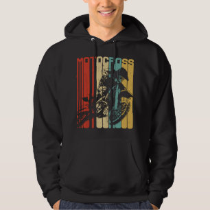 Motocross Dirt Bike Rijder Retro Vintage Motorfiet Hoodie