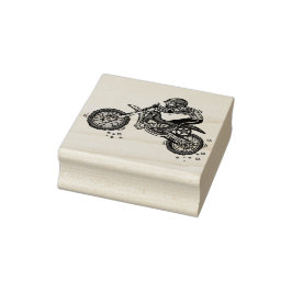 Motocross Dirt Bike Rubber Stamp Rubberstempel