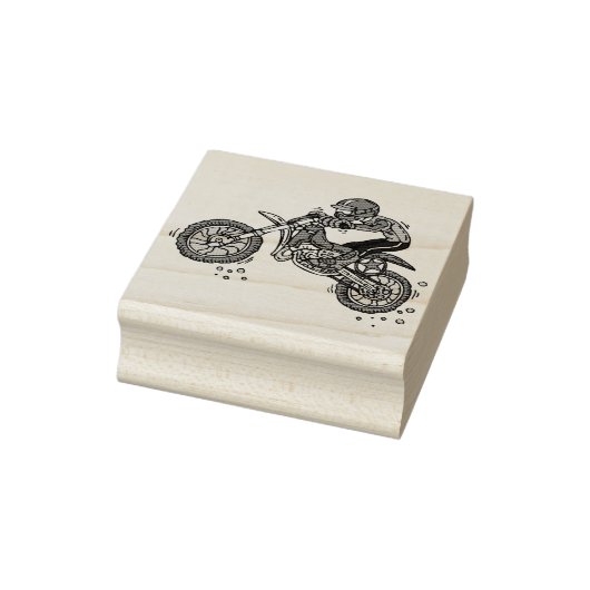 Motocross Dirt Bike Rubber Stamp Rubberstempel (Stempel)