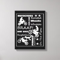 Motocross Dirt Bike Sports Terminology Typography