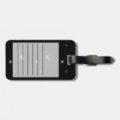 Motocross Dirt Bike Trick Stunt Night Moonlight Bagagelabel (Achterkant horizontaal)