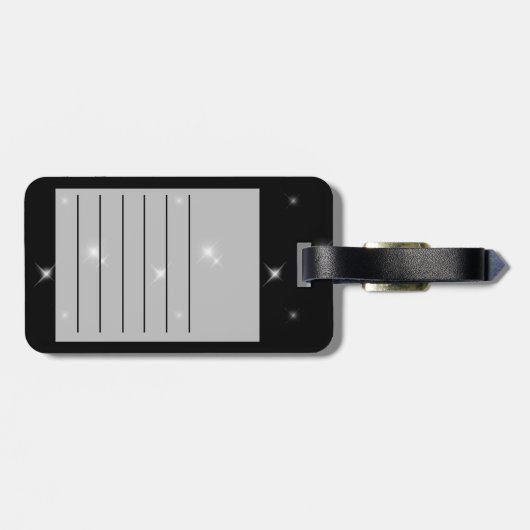 Motocross Dirt Bike Trick Stunt Night Moonlight Bagagelabel (Achterkant horizontaal)