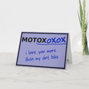 Motocross Dirt Bike Valentine's Day Card Funny Feestdagen Kaart