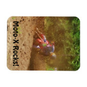 Motocross Dirt-Racer Sports Art Magnet Magneet (Horizontaal)