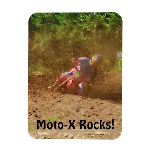 Motocross Dirt-Racer Sports Art Magnet Magneet (Verticaal)