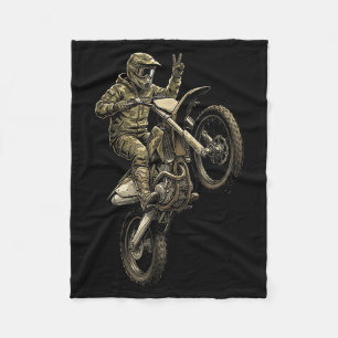 Motocross dirtbike racen camouflage offroad berijd fleece deken
