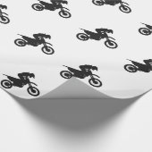 Motocross driver - Kies achtergrondkleur Cadeaupapier (Hoek)
