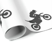 Motocross driver - Kies achtergrondkleur Cadeaupapier (Rol Hoek)