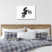 Motocross driver - Kies achtergrondkleur Canvas Afdruk (Insitu (Slaapkamer))