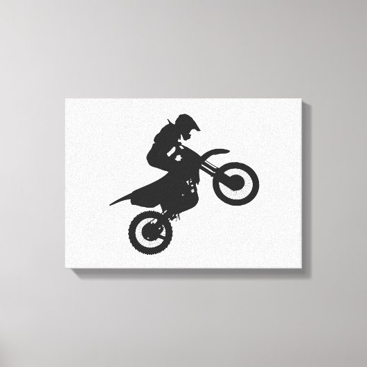 Motocross driver - Kies achtergrondkleur Canvas Afdruk (Voorkant)