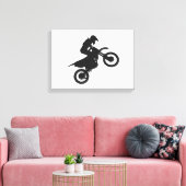 Motocross driver - Kies achtergrondkleur Canvas Afdruk (Insitu (Woonkamer))