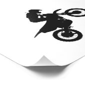 Motocross driver - Kies achtergrondkleur Foto Afdruk (Hoek)