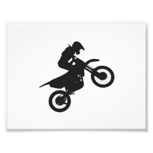 Motocross driver - Kies achtergrondkleur Foto Afdruk