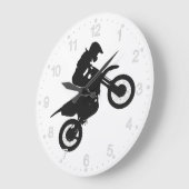 Motocross driver - Kies achtergrondkleur Grote Klok (Hoek)