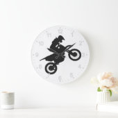 Motocross driver - Kies achtergrondkleur Grote Klok (Huis)