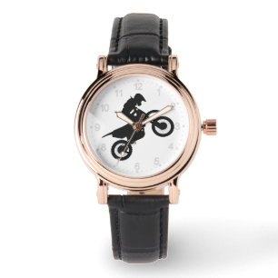Motocross driver - Kies achtergrondkleur Horloge