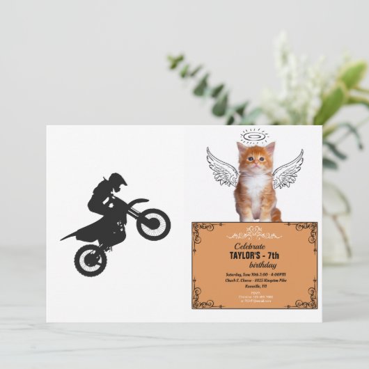 Motocross driver - Kies achtergrondkleur Kaart (Staand voorkant)