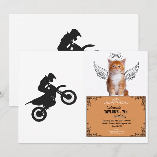 Motocross driver - Kies achtergrondkleur Kaart (Voorkant / Achterkant)