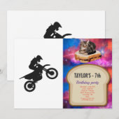 Motocross driver - Kies achtergrondkleur Kaart (Voorkant / Achterkant)