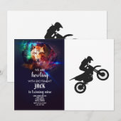 Motocross driver - Kies achtergrondkleur Kaart (Voorkant / Achterkant)