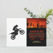 Motocross driver - Kies achtergrondkleur Kaart (Staand voorkant)