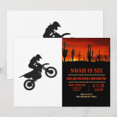 Motocross driver - Kies achtergrondkleur Kaart (Voorkant / Achterkant)