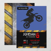 Motocross driver - Kies achtergrondkleur Kaart (Voorkant / Achterkant)