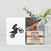 Motocross driver - Kies achtergrondkleur Kaart (Staand voorkant)
