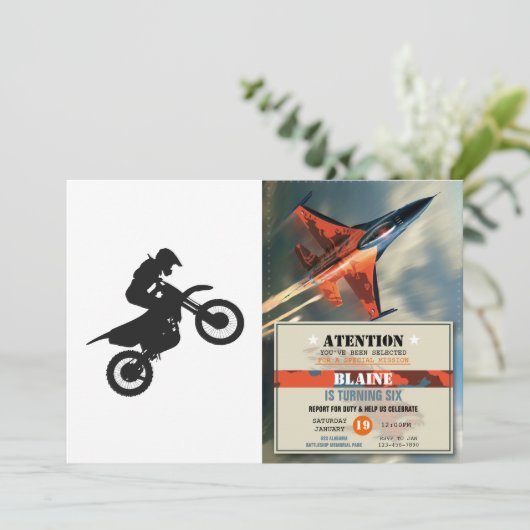 Motocross driver - Kies achtergrondkleur Kaart (Staand voorkant)