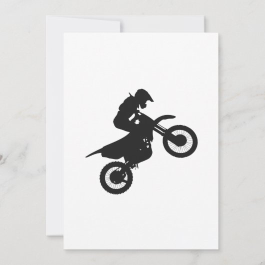 Motocross driver - Kies achtergrondkleur Kaart (Achterkant)