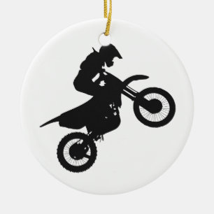 Motocross driver - Kies achtergrondkleur Keramisch Ornament