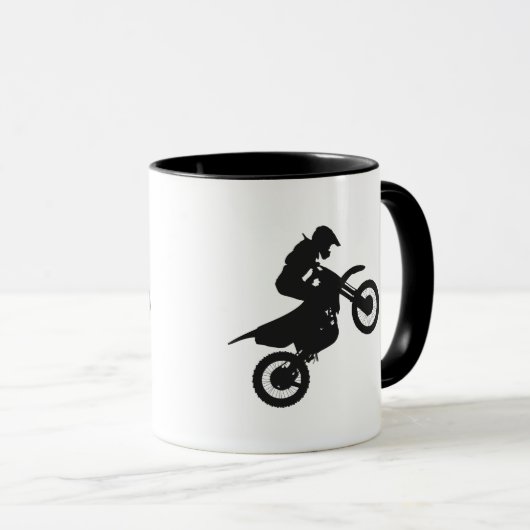 Motocross driver - Kies achtergrondkleur Mok (Voorkant rechts)