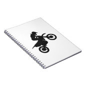 Motocross driver - Kies achtergrondkleur Notitieboek (Rechterzijde)