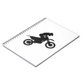 Motocross driver - Kies achtergrondkleur Notitieboek (Linkerzijde)