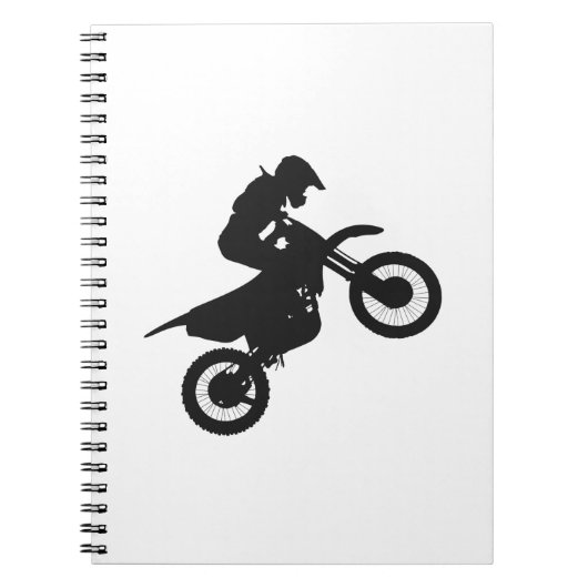 Motocross driver - Kies achtergrondkleur Notitieboek (Voorkant)
