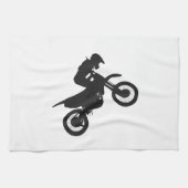 Motocross driver - Kies achtergrondkleur Theedoek (Horizontaal)