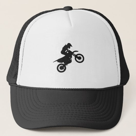 Motocross driver - Kies achtergrondkleur Trucker Pet (Voorkant)