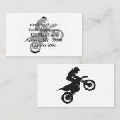Motocross driver - Kies achtergrondkleur Visitekaartje (Voorkant / Achterkant)